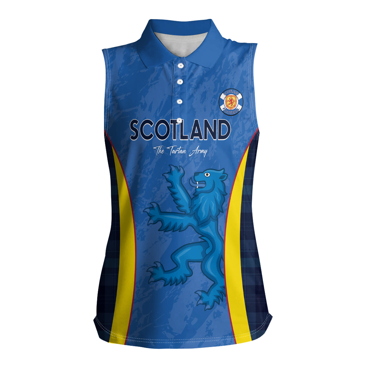 Custom Scotland Football Women Sleeveless Polo Shirt 2024 Go Champions Scottish - Wonder Print Shop