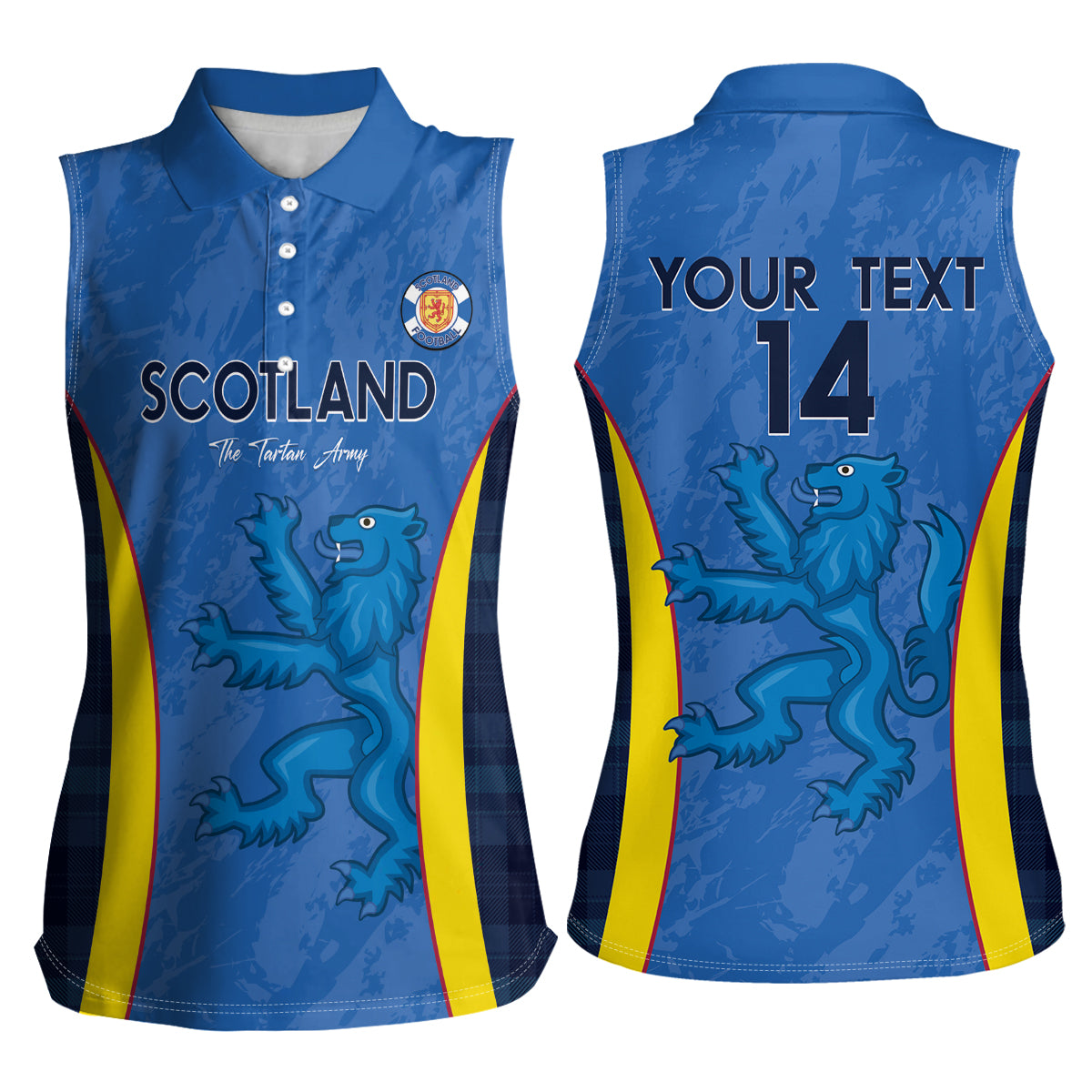 Custom Scotland Football Women Sleeveless Polo Shirt 2024 Go Champions Scottish - Wonder Print Shop