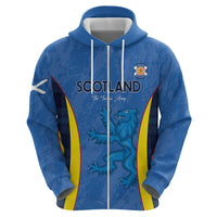 Custom Scotland Football Zip Hoodie 2024 Go Champions Scottish - Wonder Print Shop