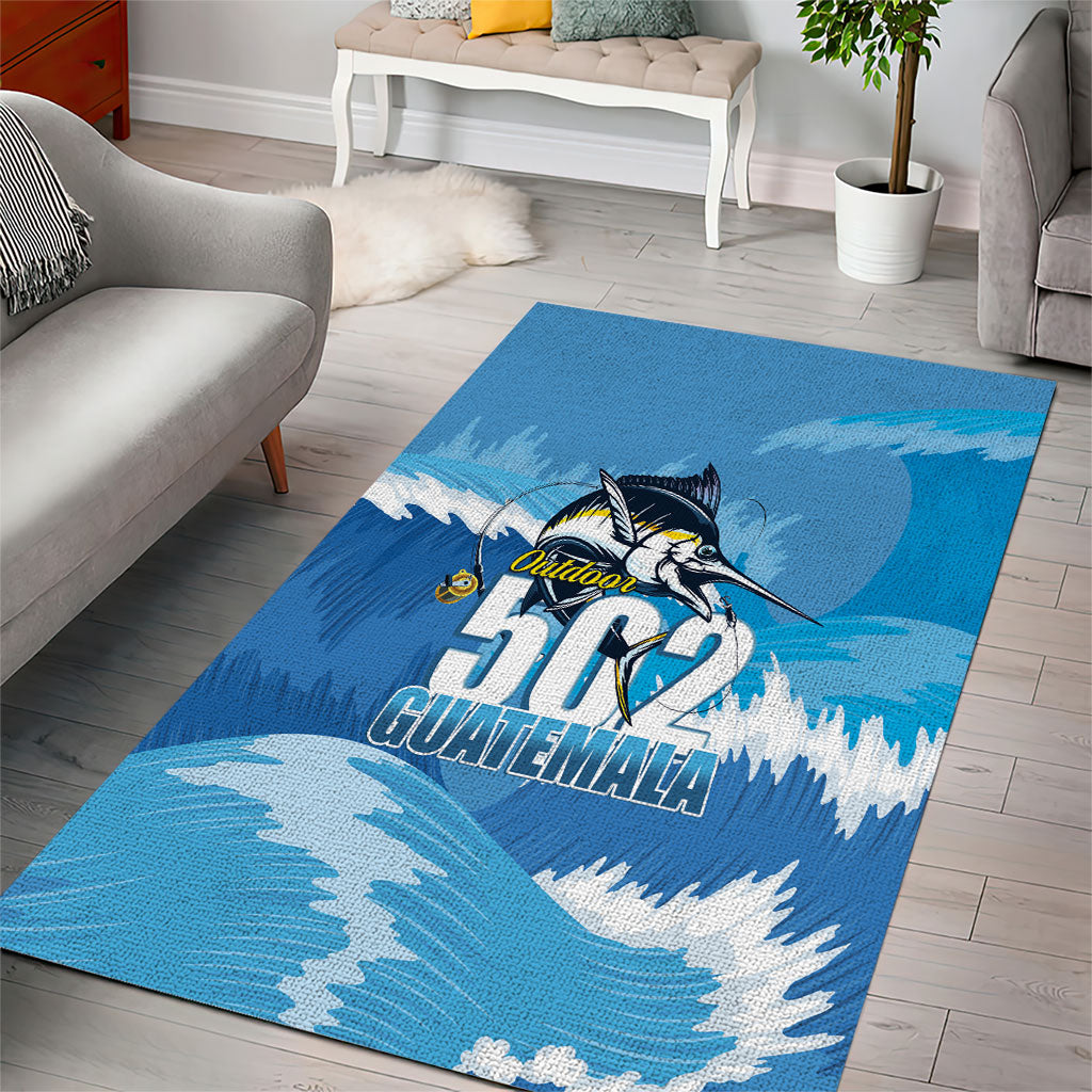 Blue Marlin Fishing Guatemala Area Rug Makaira Nigricans 502 Outdoor Hobby