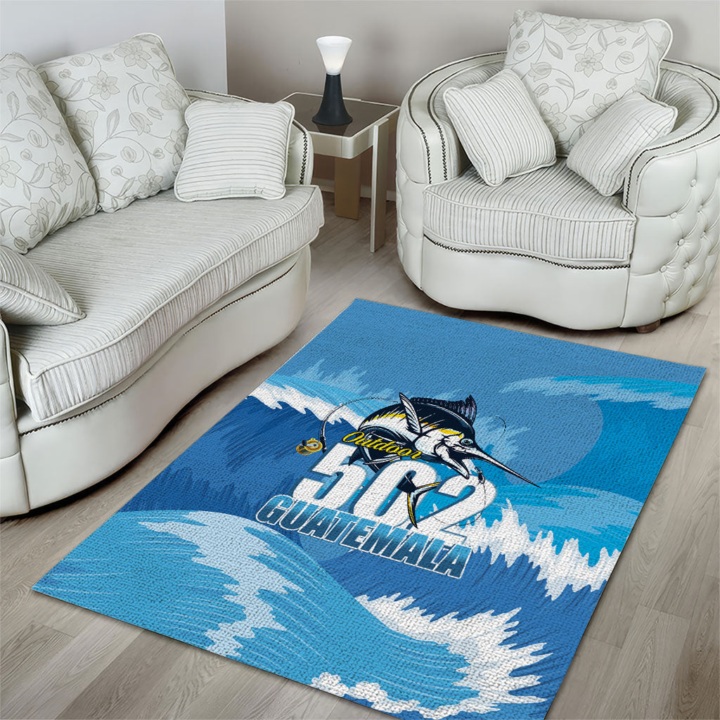 Blue Marlin Fishing Guatemala Area Rug Makaira Nigricans 502 Outdoor Hobby