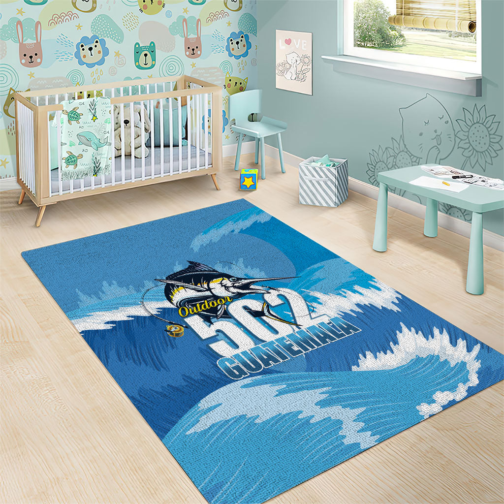 Blue Marlin Fishing Guatemala Area Rug Makaira Nigricans 502 Outdoor Hobby