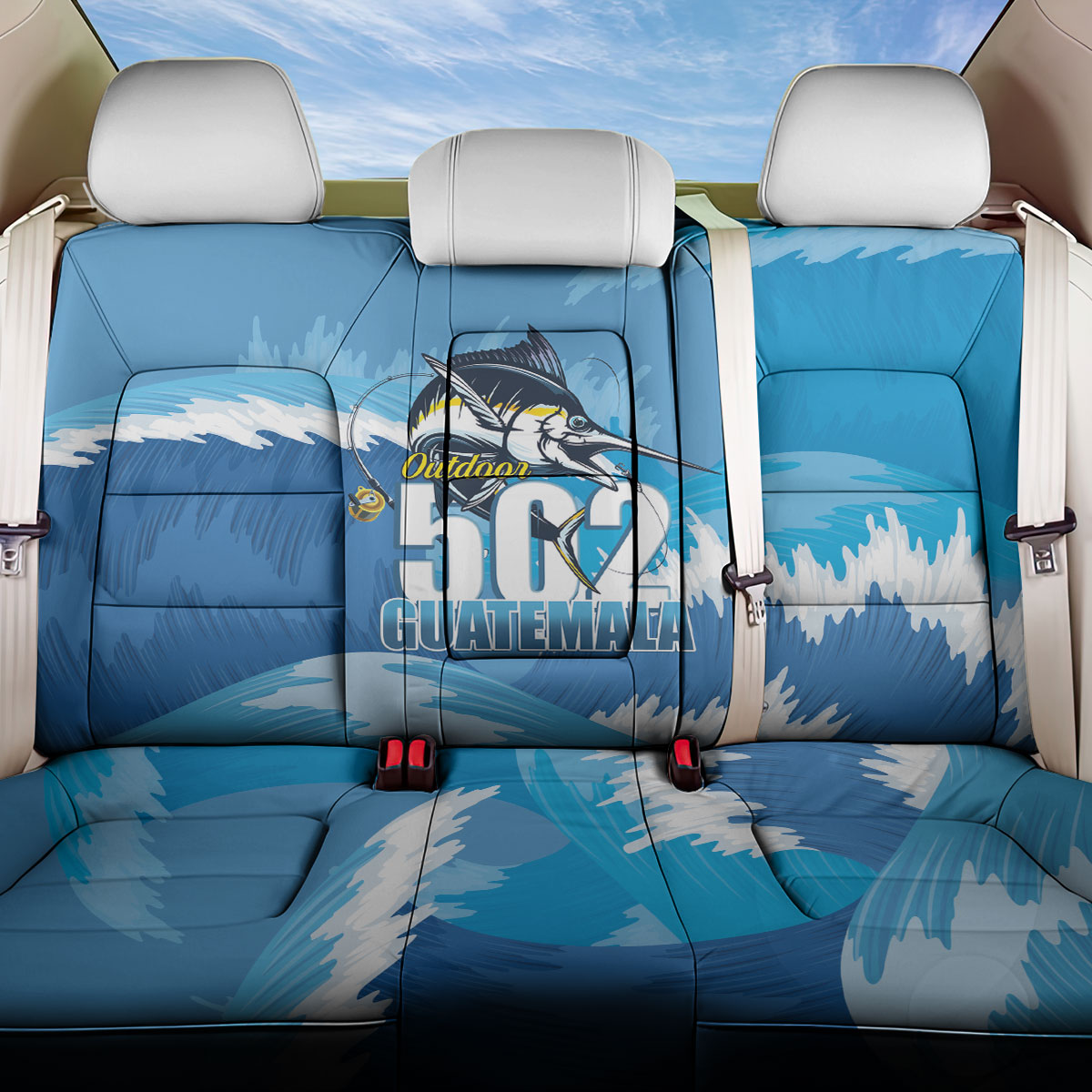 Blue Marlin Fishing Guatemala Back Car Seat Cover Makaira Nigricans 502 Outdoor Hobby