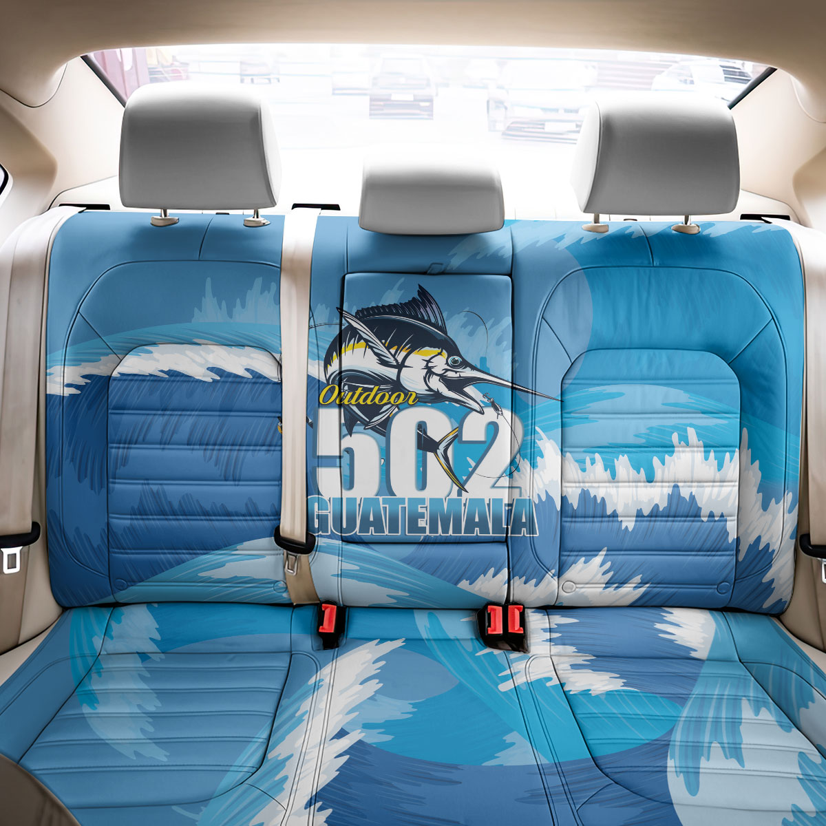 Blue Marlin Fishing Guatemala Back Car Seat Cover Makaira Nigricans 502 Outdoor Hobby