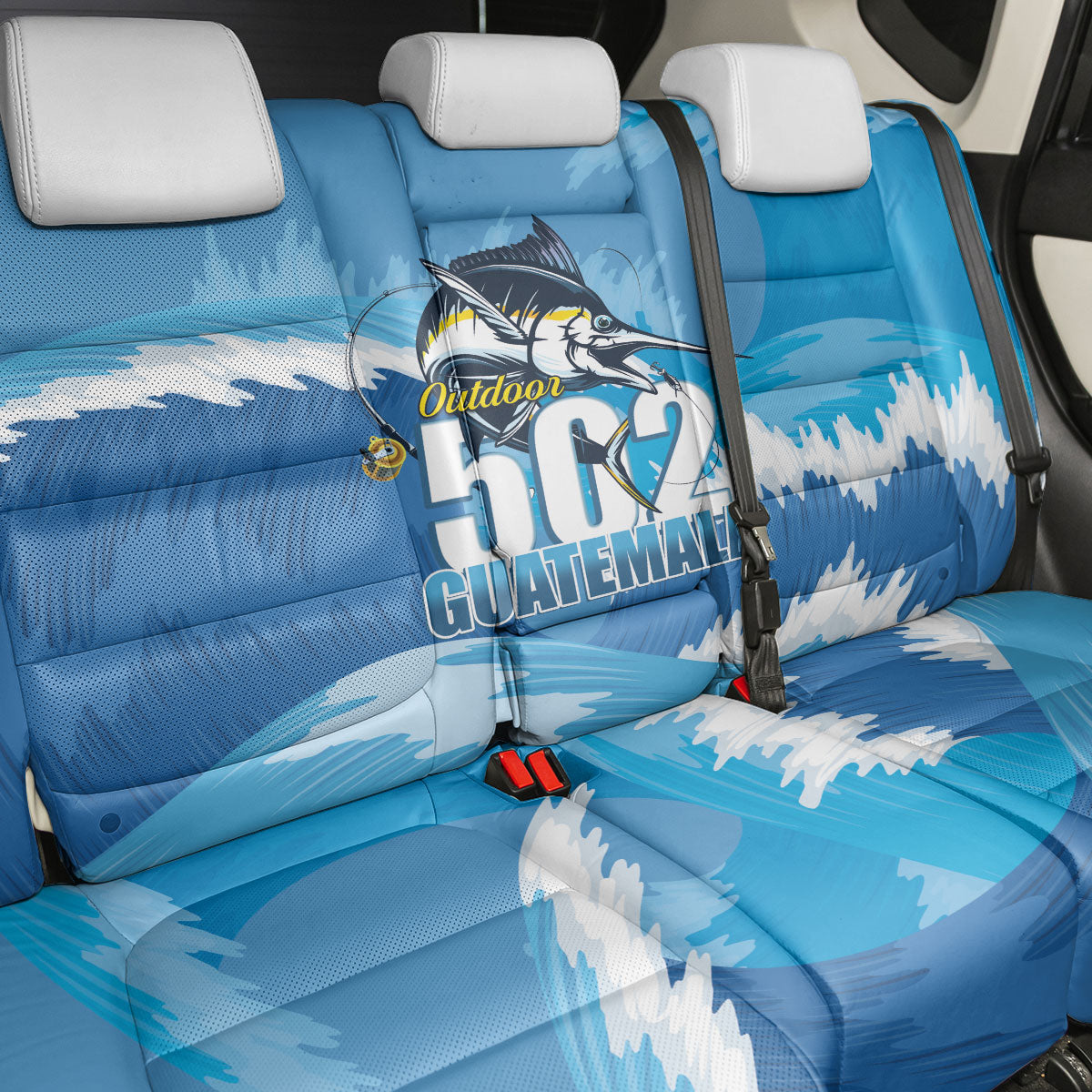 Blue Marlin Fishing Guatemala Back Car Seat Cover Makaira Nigricans 502 Outdoor Hobby