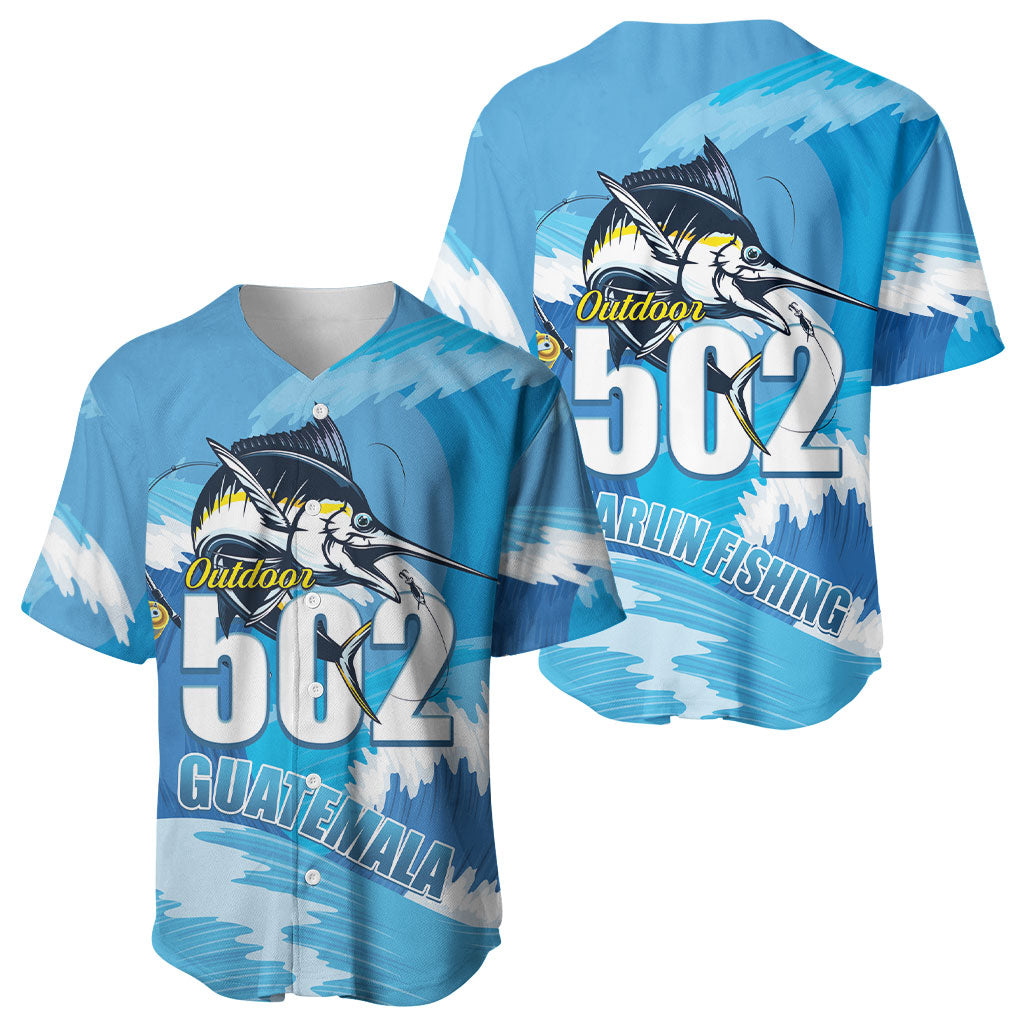 Blue Marlin Fishing Guatemala Baseball Jersey Makaira Nigricans 502 Outdoor Hobby