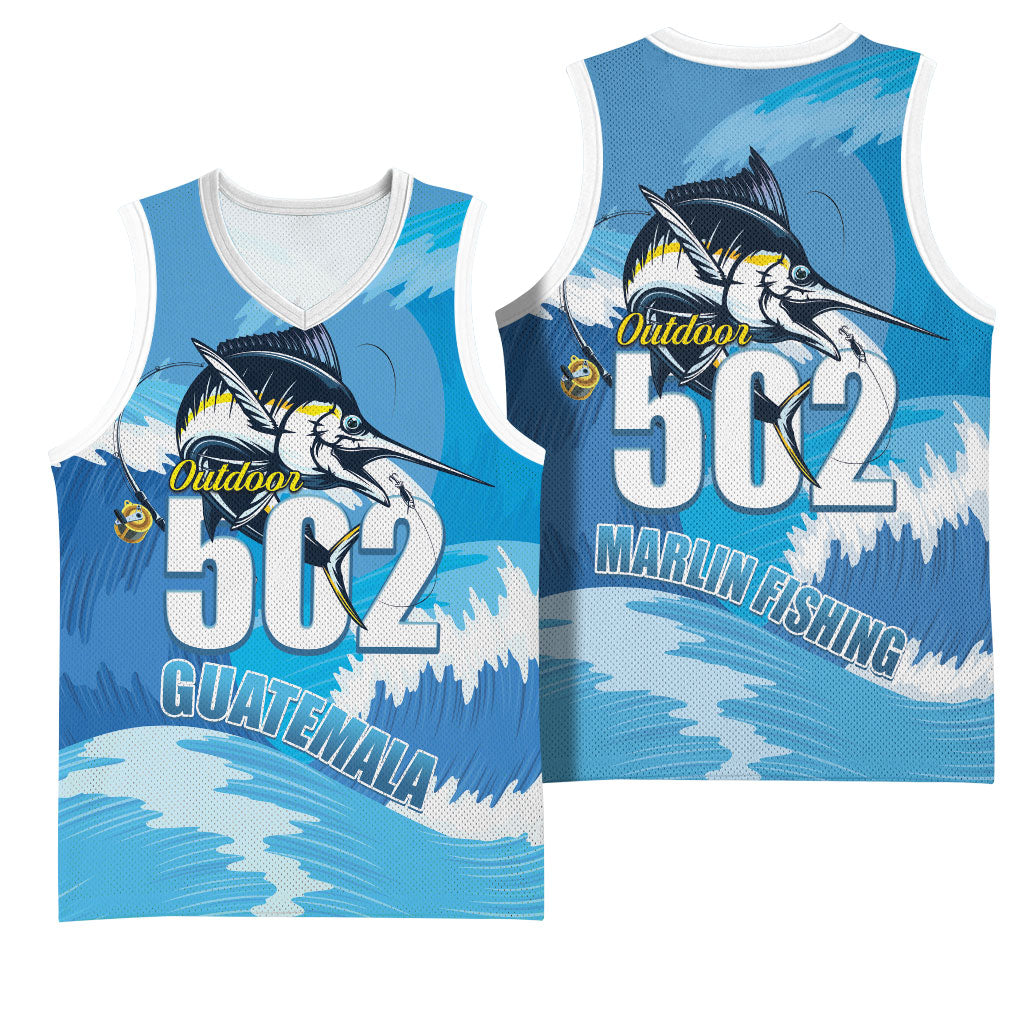Blue Marlin Fishing Guatemala Basketball Jersey Makaira Nigricans 502 Outdoor Hobby