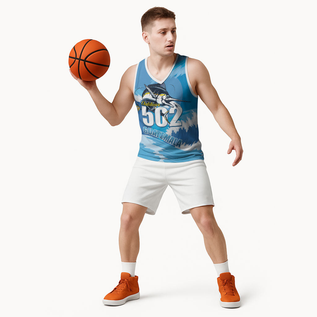 Blue Marlin Fishing Guatemala Basketball Jersey Makaira Nigricans 502 Outdoor Hobby