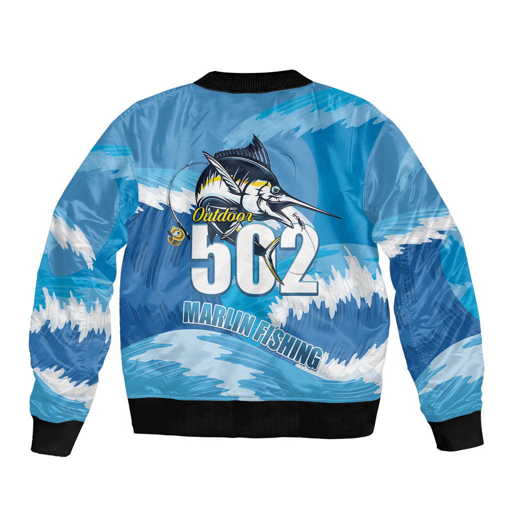 Blue Marlin Fishing Guatemala Bomber Jacket Makaira Nigricans 502 Outdoor Hobby