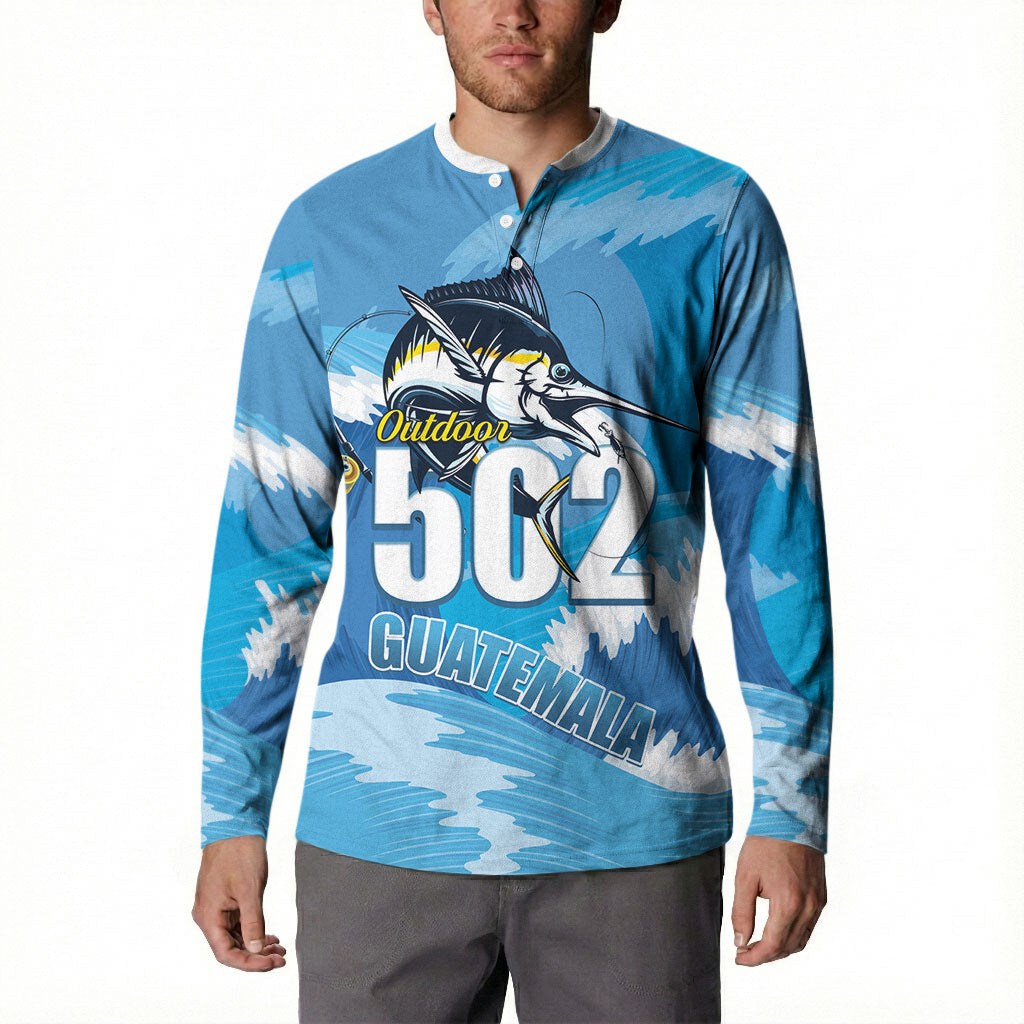 Blue Marlin Fishing Guatemala Button Sweatshirt Makaira Nigricans 502 Outdoor Hobby