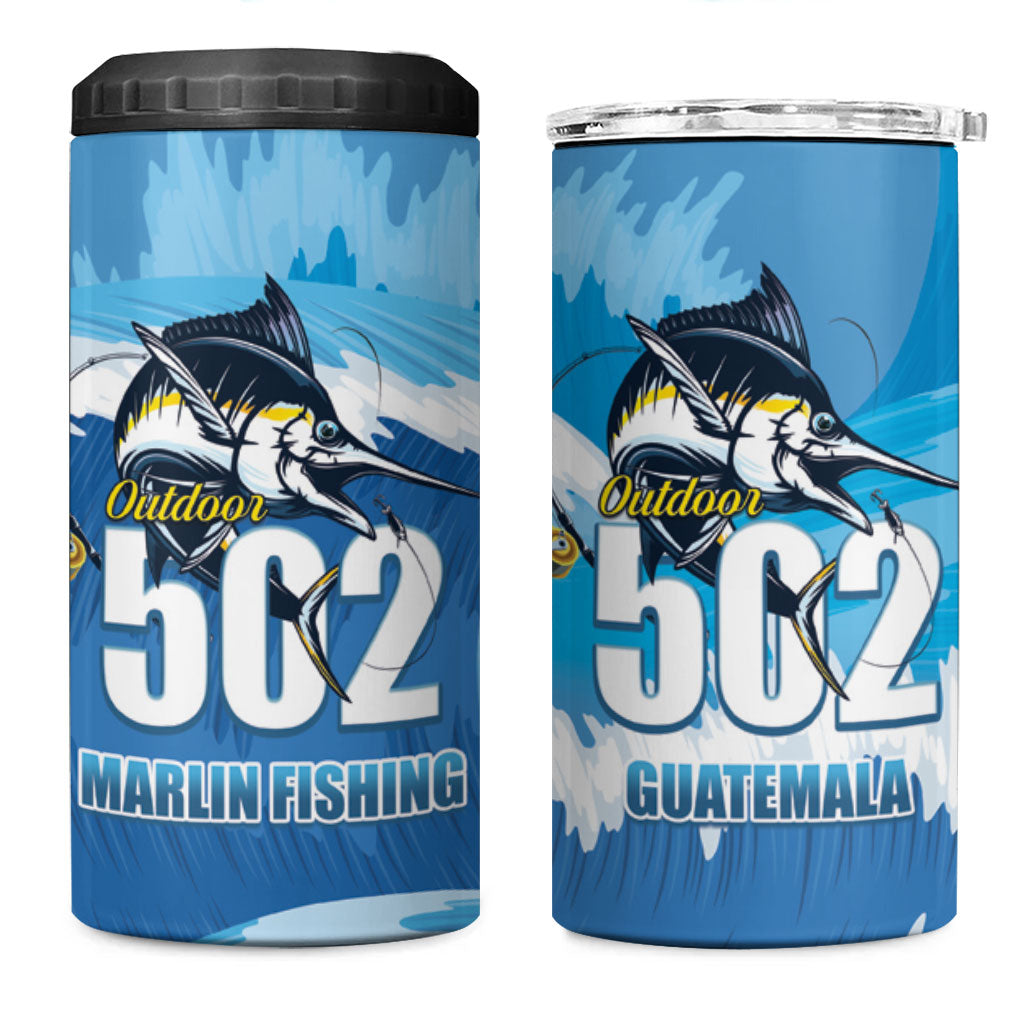 Blue Marlin Fishing Guatemala 4 in 1 Can Cooler Tumbler Makaira Nigricans 502 Outdoor Hobby