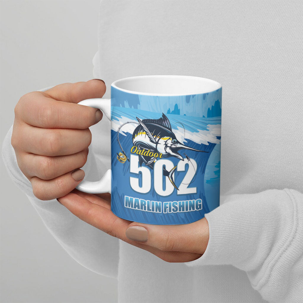 Blue Marlin Fishing Guatemala Ceramic Mug Makaira Nigricans 502 Outdoor Hobby