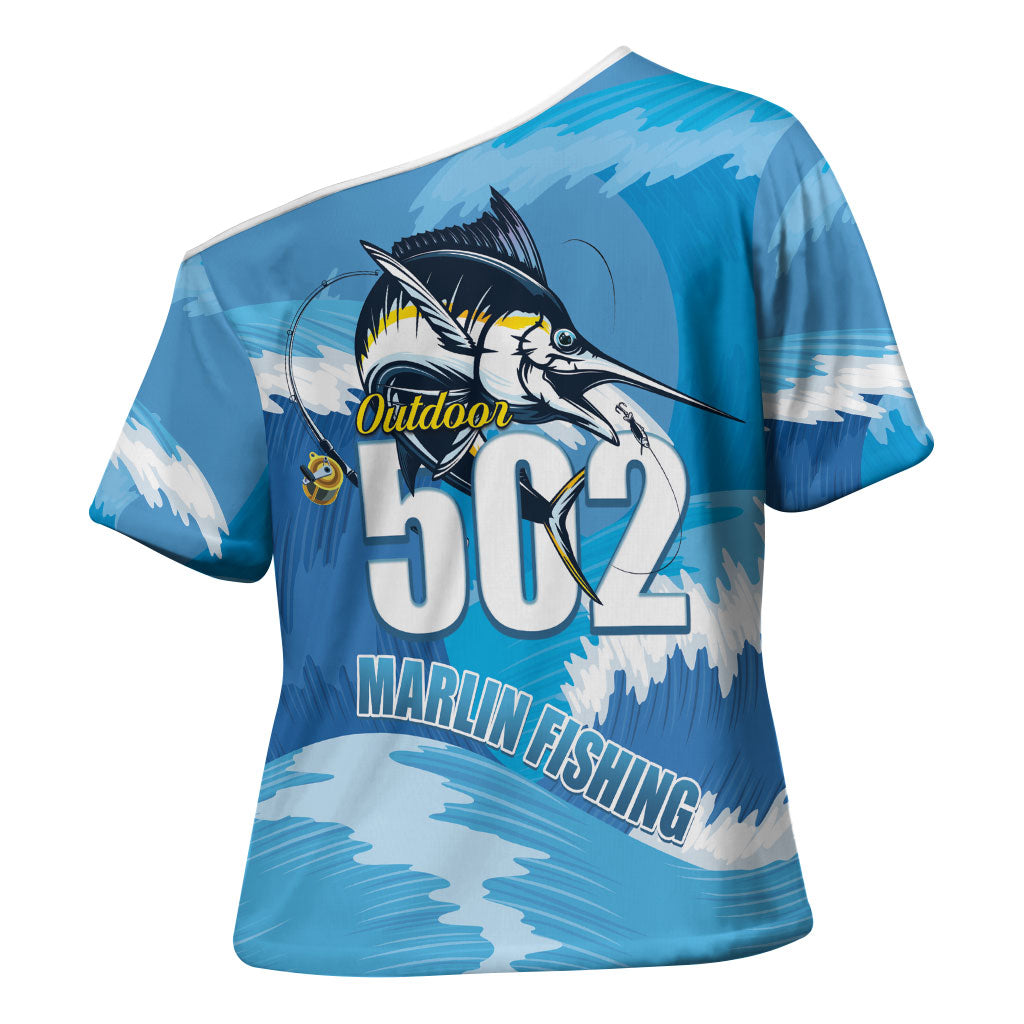 Blue Marlin Fishing Guatemala Cross Shoulder Shirt Makaira Nigricans 502 Outdoor Hobby