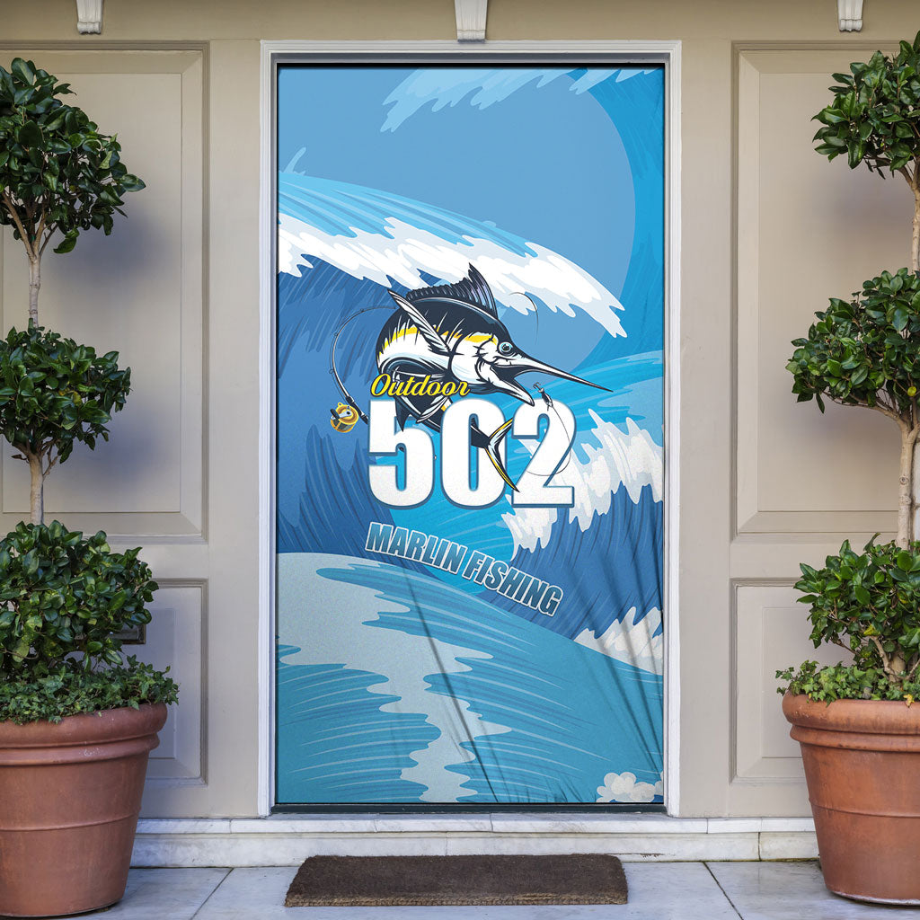 Blue Marlin Fishing Guatemala Door Cover Makaira Nigricans 502 Outdoor Hobby