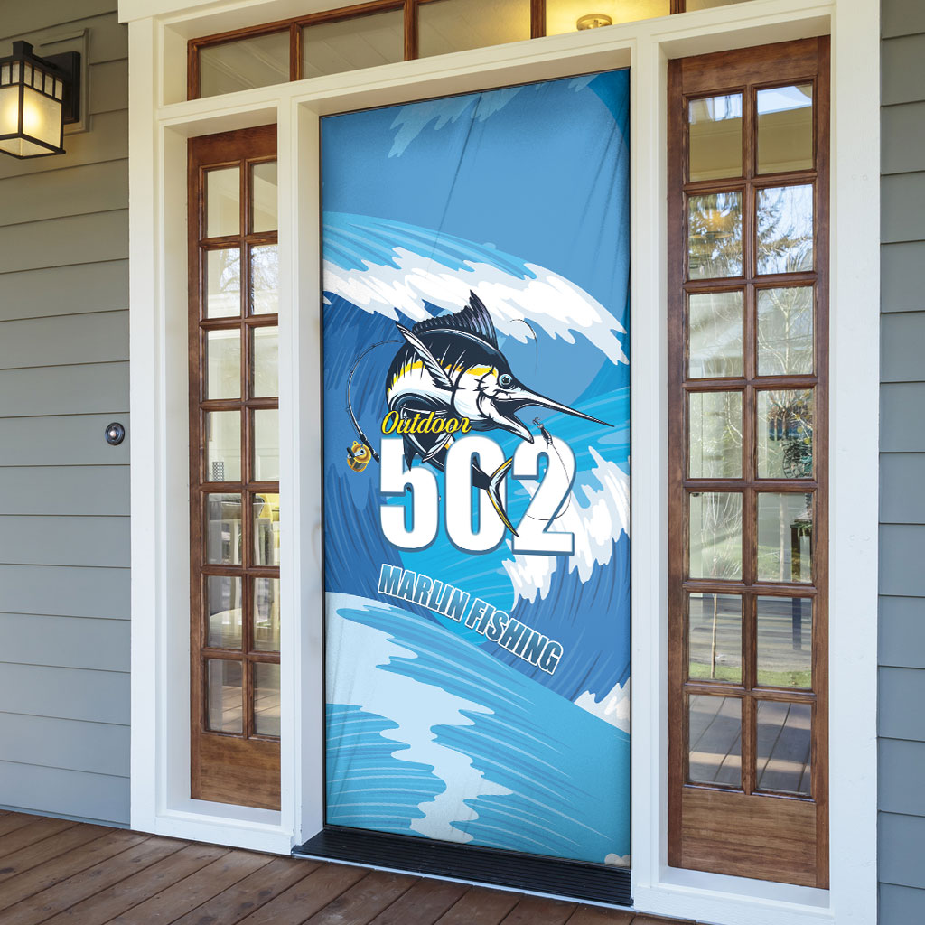 Blue Marlin Fishing Guatemala Door Cover Makaira Nigricans 502 Outdoor Hobby