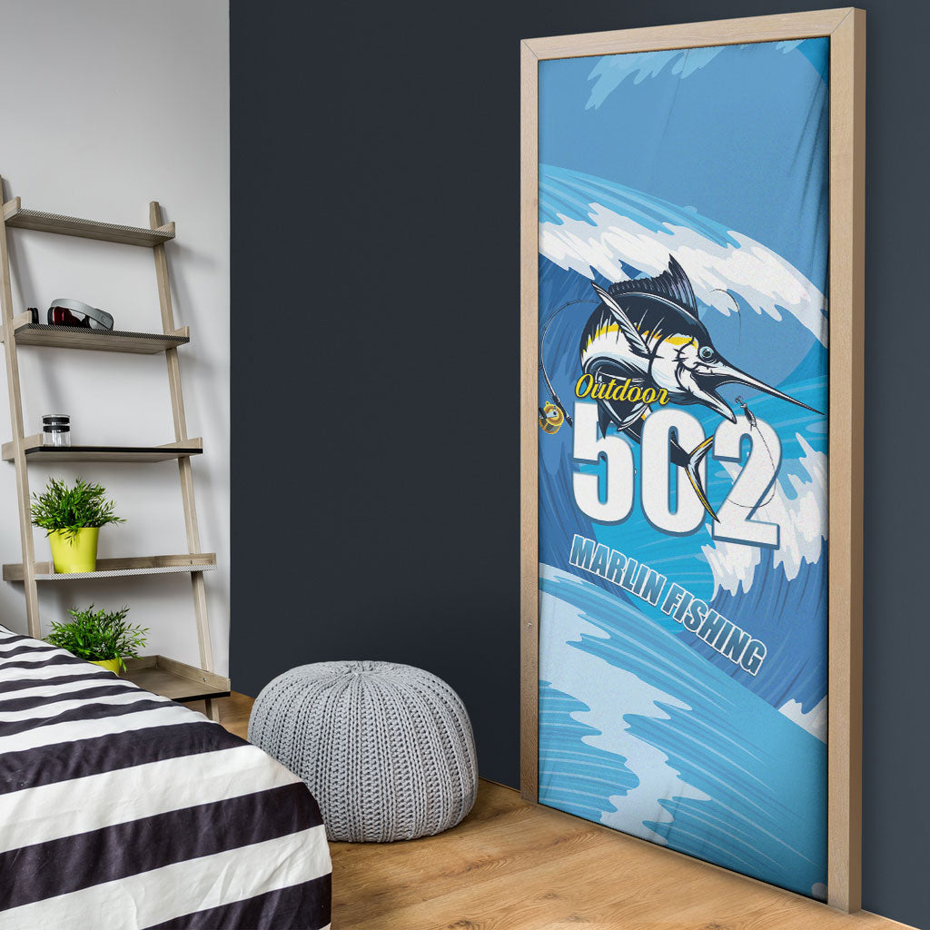Blue Marlin Fishing Guatemala Door Cover Makaira Nigricans 502 Outdoor Hobby
