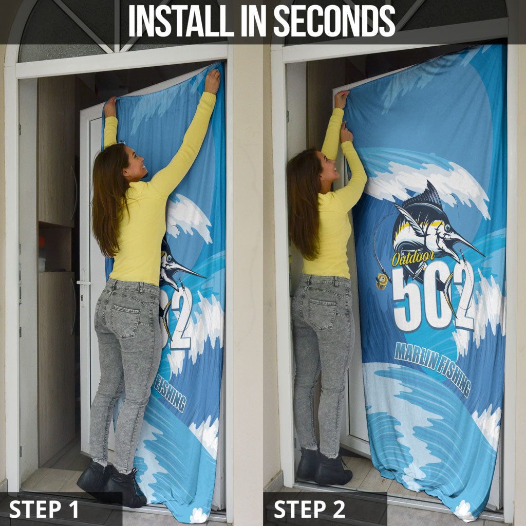 Blue Marlin Fishing Guatemala Door Cover Makaira Nigricans 502 Outdoor Hobby