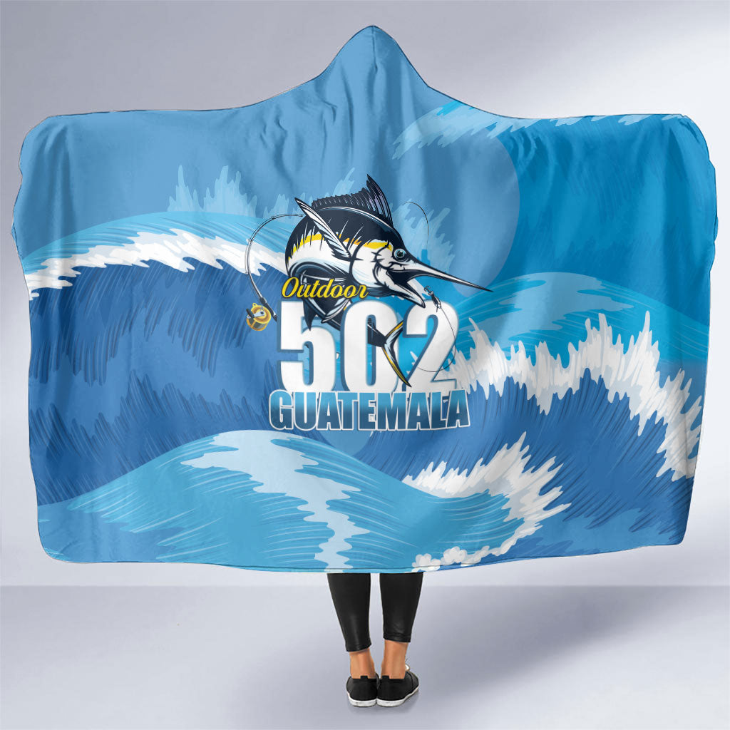 Blue Marlin Fishing Guatemala Hooded Blanket Makaira Nigricans 502 Outdoor Hobby