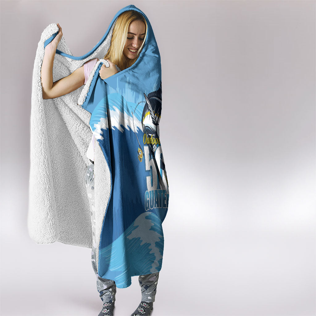 Blue Marlin Fishing Guatemala Hooded Blanket Makaira Nigricans 502 Outdoor Hobby