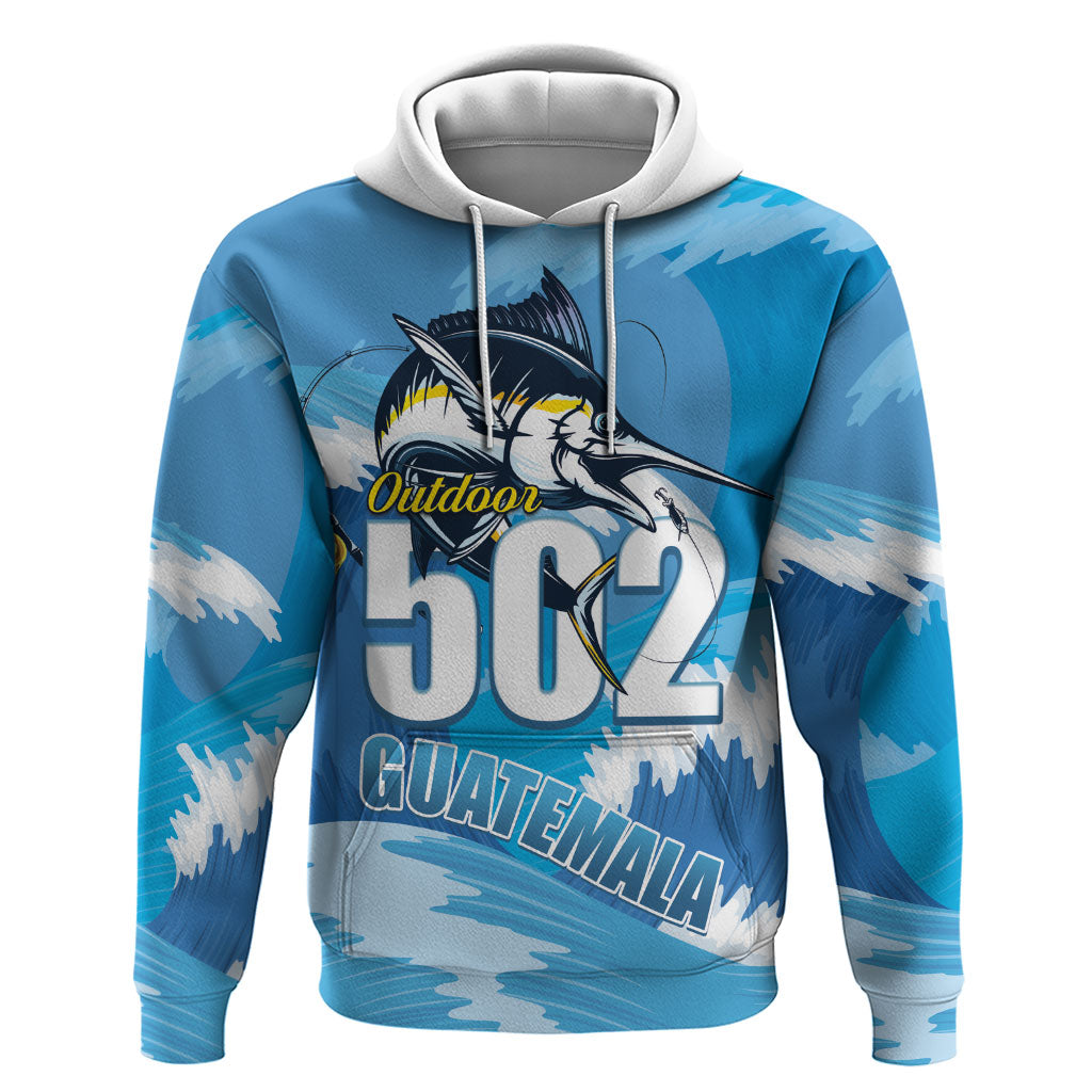 Blue Marlin Fishing Guatemala Hoodie Makaira Nigricans 502 Outdoor Hobby