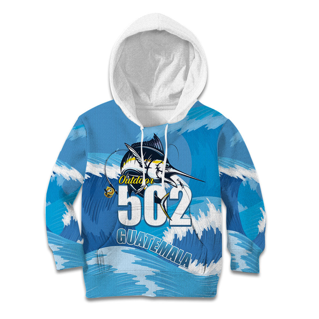 Blue Marlin Fishing Guatemala Kid Hoodie Makaira Nigricans 502 Outdoor Hobby