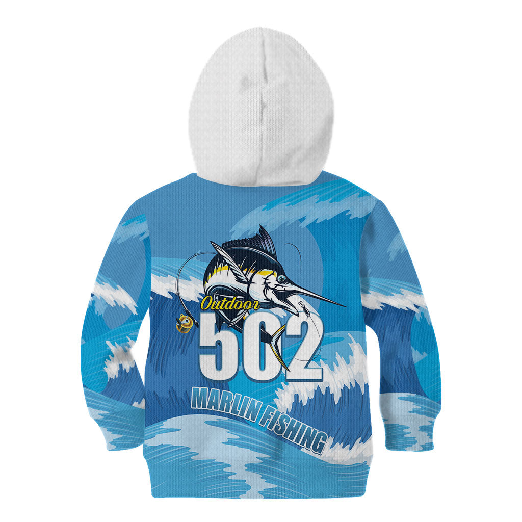 Blue Marlin Fishing Guatemala Kid Hoodie Makaira Nigricans 502 Outdoor Hobby