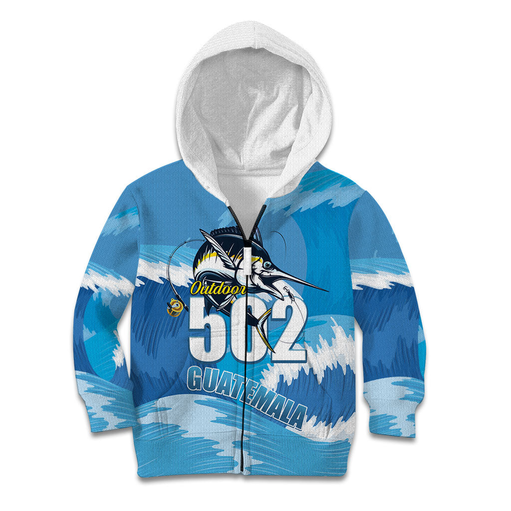 Blue Marlin Fishing Guatemala Kid Hoodie Makaira Nigricans 502 Outdoor Hobby