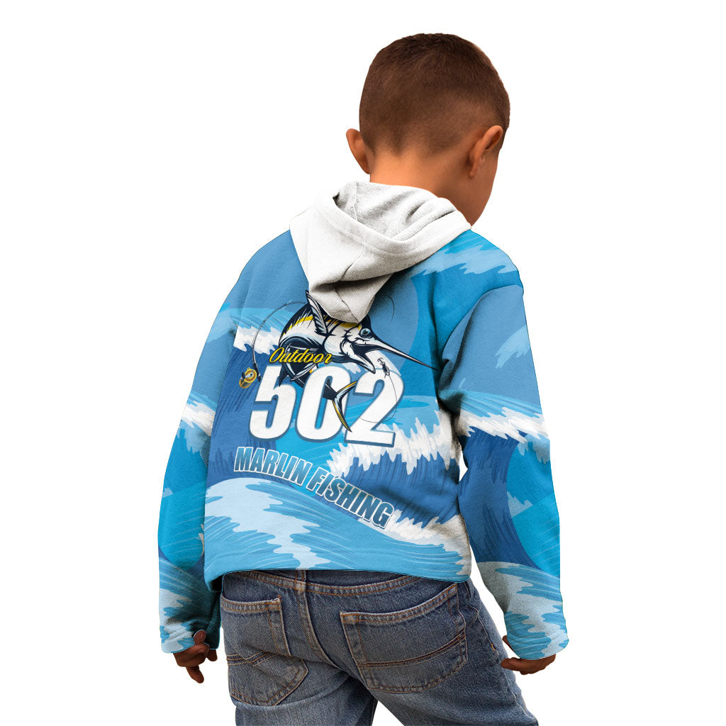 Blue Marlin Fishing Guatemala Kid Hoodie Makaira Nigricans 502 Outdoor Hobby