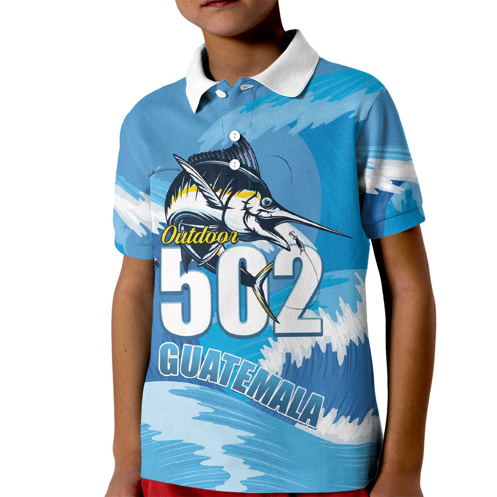 Blue Marlin Fishing Guatemala Kid Polo Shirt Makaira Nigricans 502 Outdoor Hobby
