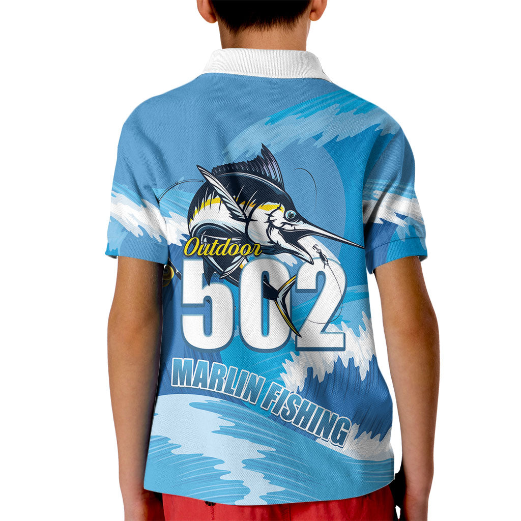 Blue Marlin Fishing Guatemala Kid Polo Shirt Makaira Nigricans 502 Outdoor Hobby