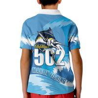 Blue Marlin Fishing Guatemala Kid Polo Shirt Makaira Nigricans 502 Outdoor Hobby