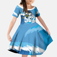 Blue Marlin Fishing Guatemala Kid Short Sleeve Dress Makaira Nigricans 502 Outdoor Hobby