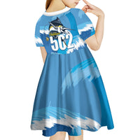 Blue Marlin Fishing Guatemala Kid Short Sleeve Dress Makaira Nigricans 502 Outdoor Hobby