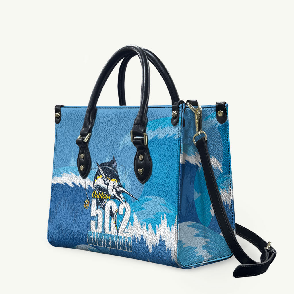 Blue Marlin Fishing Guatemala Leather Bag Makaira Nigricans 502 Outdoor Hobby