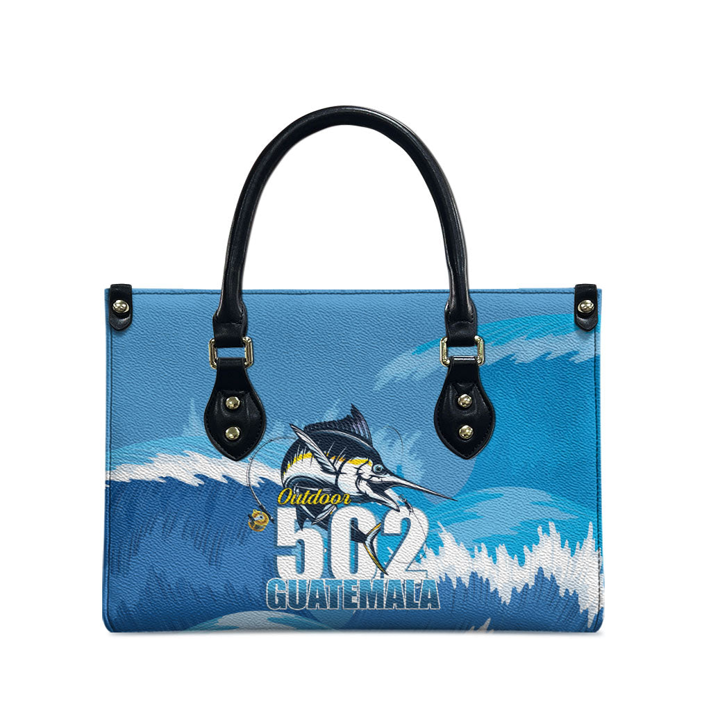 Blue Marlin Fishing Guatemala Leather Bag Makaira Nigricans 502 Outdoor Hobby