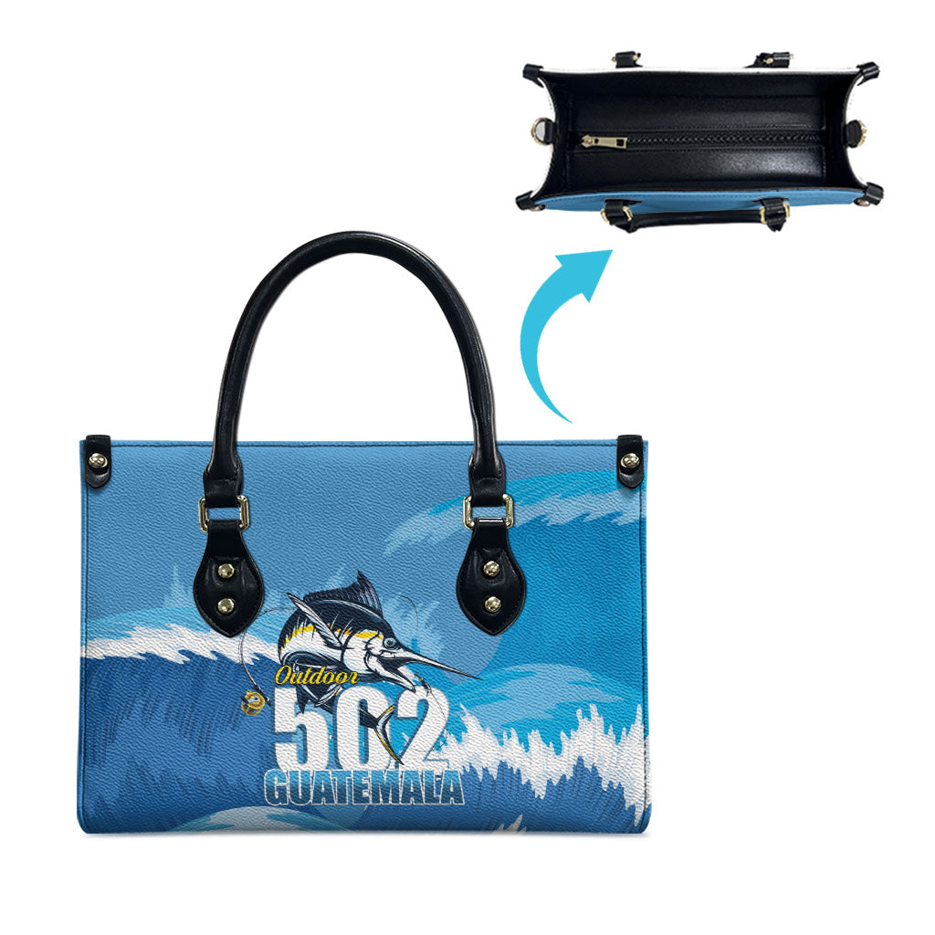 Blue Marlin Fishing Guatemala Leather Bag Makaira Nigricans 502 Outdoor Hobby