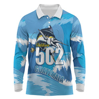 Blue Marlin Fishing Guatemala Long Sleeve Polo Shirt Makaira Nigricans 502 Outdoor Hobby