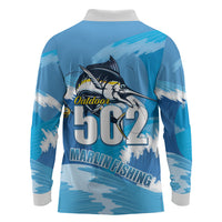 Blue Marlin Fishing Guatemala Long Sleeve Polo Shirt Makaira Nigricans 502 Outdoor Hobby
