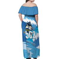 Blue Marlin Fishing Guatemala Off Shoulder Maxi Dress Makaira Nigricans 502 Outdoor Hobby