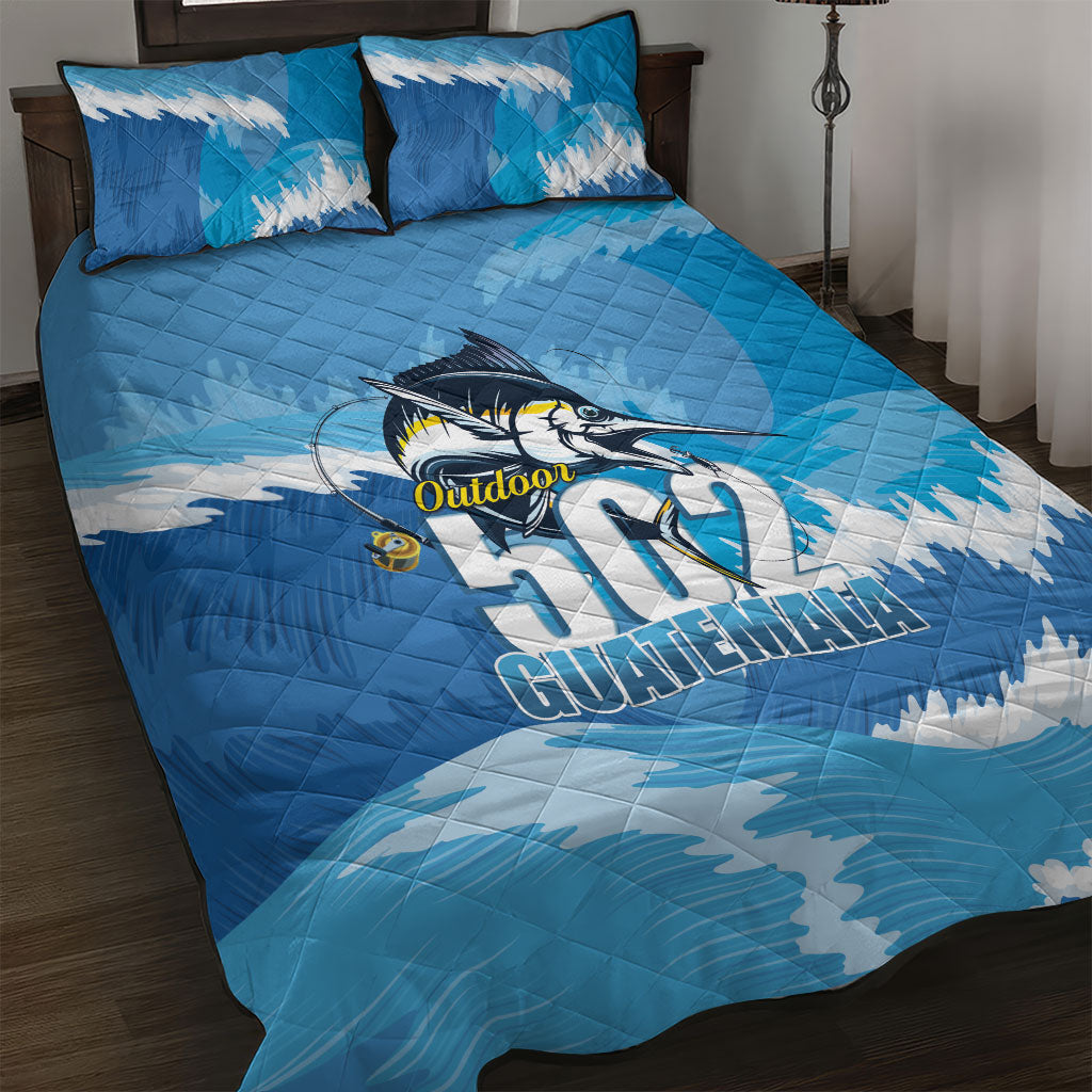 Blue Marlin Fishing Guatemala Quilt Bed Set Makaira Nigricans 502 Outdoor Hobby