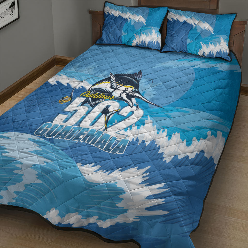 Blue Marlin Fishing Guatemala Quilt Bed Set Makaira Nigricans 502 Outdoor Hobby
