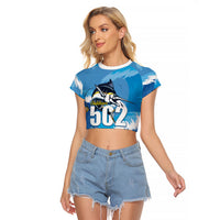 Blue Marlin Fishing Guatemala Raglan Cropped T Shirt Makaira Nigricans 502 Outdoor Hobby