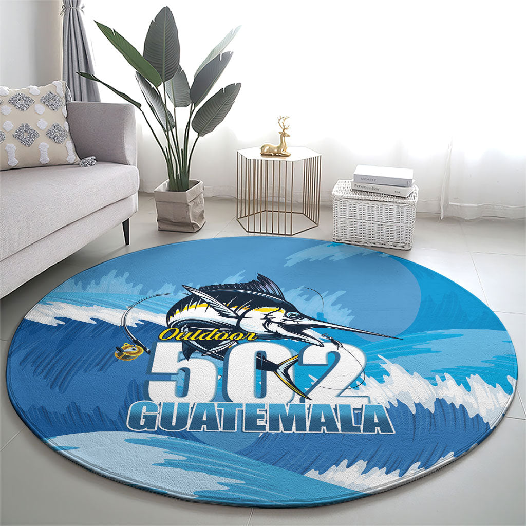 Blue Marlin Fishing Guatemala Round Carpet Makaira Nigricans 502 Outdoor Hobby