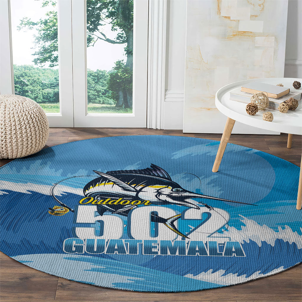 Blue Marlin Fishing Guatemala Round Carpet Makaira Nigricans 502 Outdoor Hobby