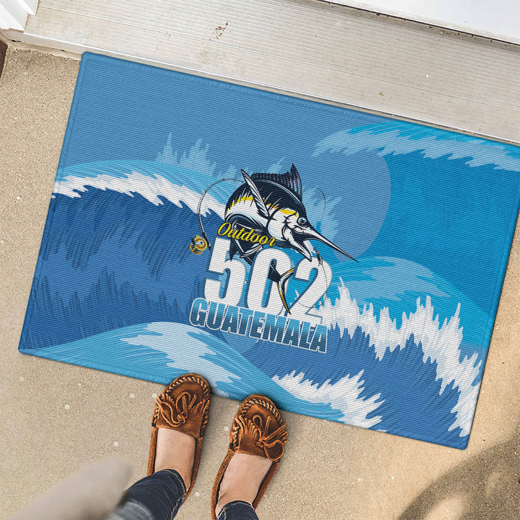 Blue Marlin Fishing Guatemala Rubber Doormat Makaira Nigricans 502 Outdoor Hobby