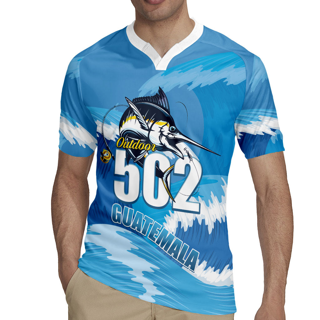Blue Marlin Fishing Guatemala Rugby Jersey Makaira Nigricans 502 Outdoor Hobby