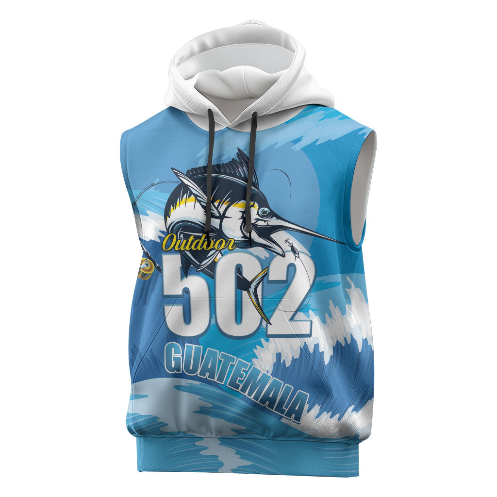 Blue Marlin Fishing Guatemala Sleeveless Hoodie Makaira Nigricans 502 Outdoor Hobby