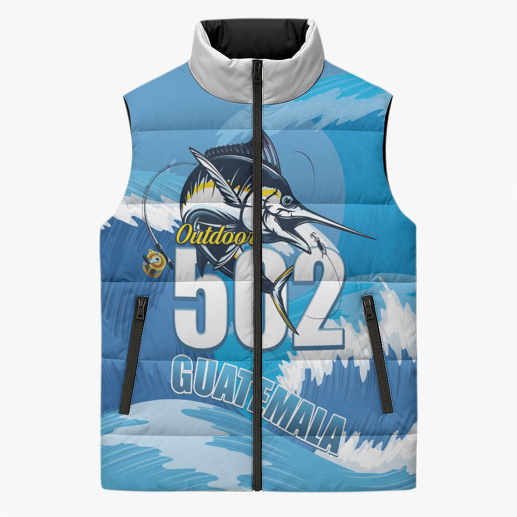 Blue Marlin Fishing Guatemala Sleeveless Puffer Jacket Makaira Nigricans 502 Outdoor Hobby