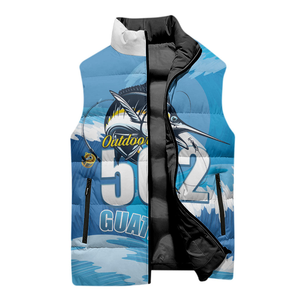 Blue Marlin Fishing Guatemala Sleeveless Puffer Jacket Makaira Nigricans 502 Outdoor Hobby