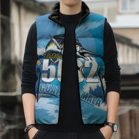 Blue Marlin Fishing Guatemala Sleeveless Puffer Jacket Makaira Nigricans 502 Outdoor Hobby